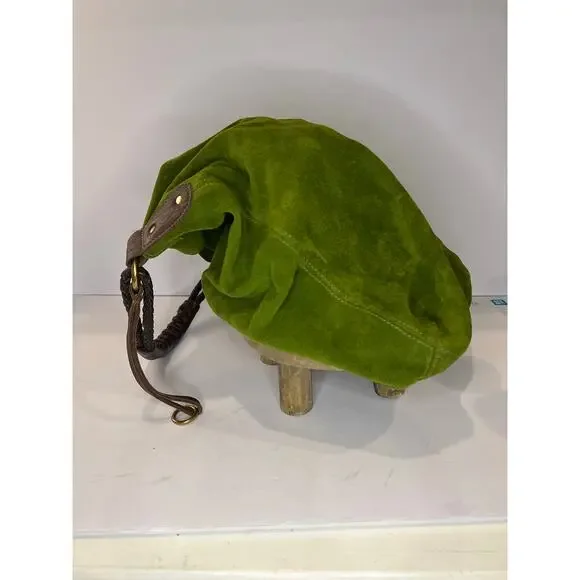 Henri Lou Green Y2K seude Hobo Bag  Euc - Picture 9 of 9